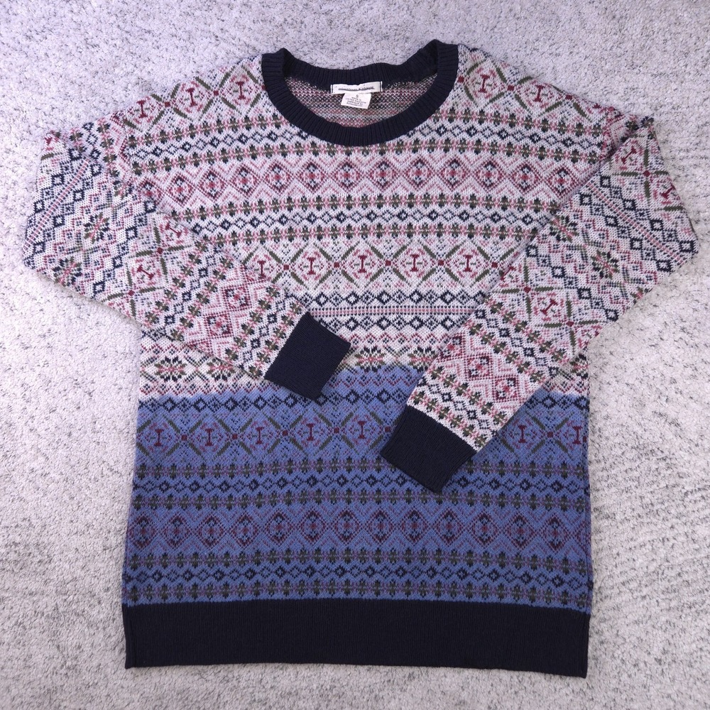 Coincidence & Chance Sweater Womens Small Anthropologie Fair Isle Made In UK